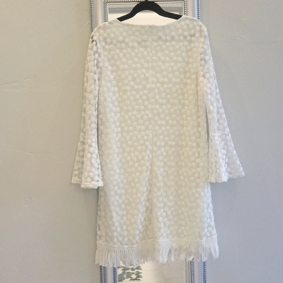 indigo soul Boho Embroidered Ivory Shift Dress sz M NWT - Picture 2 of 6